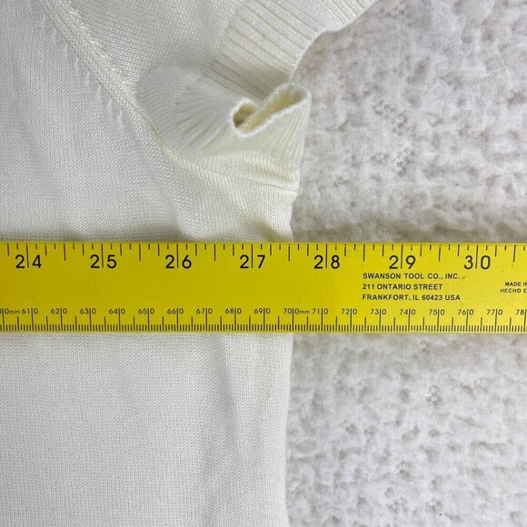 Lands' End Outfitters Ivory Short Sleeve Knit Shirt Womens Pullover Size 4X - Picture 8 of 16